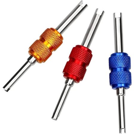 Ventilkärnremover Tvåhuvudsskruvmejsel Däckventil Reparationsverktyg f