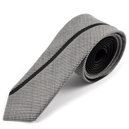 Gray Executive Wool Tie for Men - Skinny ties