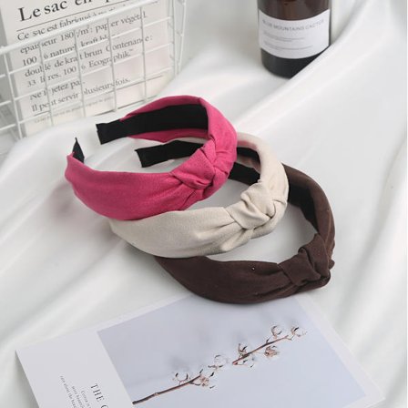 3 st Enkla modehårband Koreansk stil mockaimitation huvudbonad