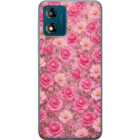Yhteensopiva Puhelinkuori Motorola Moto E13 Petal Reverie Blush Rose