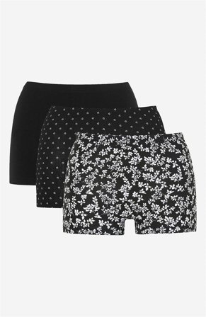 Cellbes of Sweden - Boksertruse i økologisk bomull 3-pack i svart / hvit for damer i størrelse 38/40