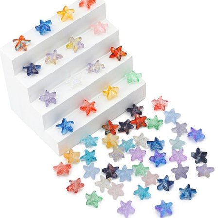 100 enkle japanske ins glas strandstjerne DIY håndlavet lige hul perler armbånd halskæde tilbehør materiale