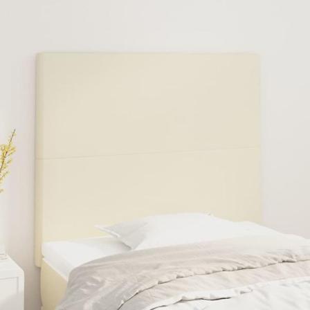 Vidaxl Huvudgavlar 2 St Gräddvit 90x5x78/88 Cm Konstläder Kräm