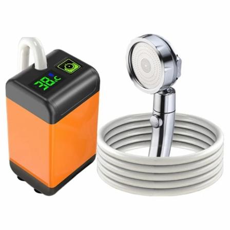 7800mAh elektrisk campingbruser med smart temperaturovervågning + 3 spraytilstande Orange