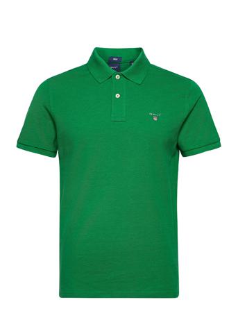 Original Pique Ss Rugger Polos Short-sleeved Grønn GANT