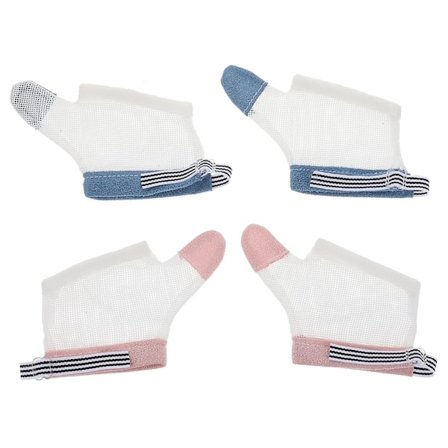 2 par Stop Baby Tommel Sutte Finger Guard Ingen Scratch Handsker Åndbar Finger Tommel Beskytter,s(M)