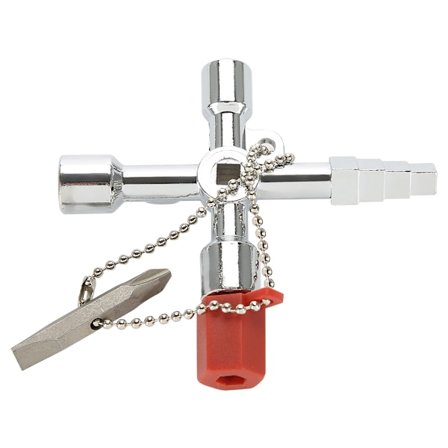 4 i 1 multifunktionellt universellt nyckelverktyg Cross Square Triangle för elstyrskåp