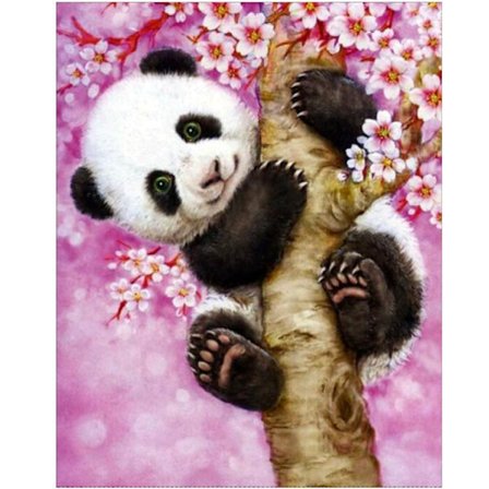 5D Diamantmaleri Sæt Sødt Panda Mønster 30x40cm, Diamantbroderi, Mal efter Tal, Fuld Diamantmaleri, Diamantmaleri, Diamantbroderi Comp