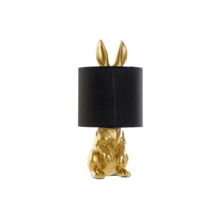 Bordslampa Dkd Home Decor Svart Bomull Harts 220 V Gyllene 40 W