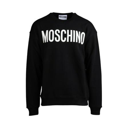 Moschino, Logo Sweatshirt Czarny, Mężczyzna, Rozmiar: M