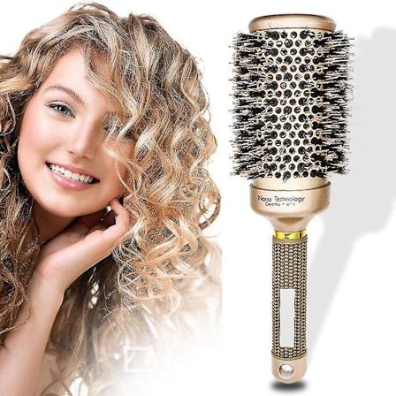 Sysy Aimike Rundbørste Lille, Nano Termisk Keramisk Ionisk Hårbørste, Vildsvinbørste med