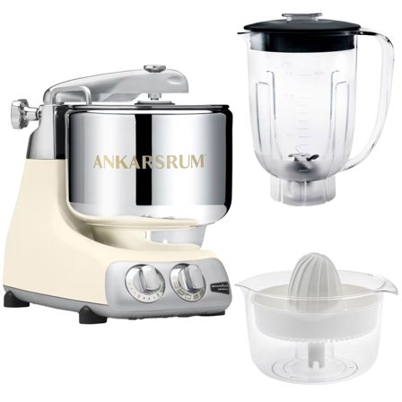 Ankarsrum Assistent AKM6230 + mixerkanna & citruspress, light créme - Creme | KitchenOne