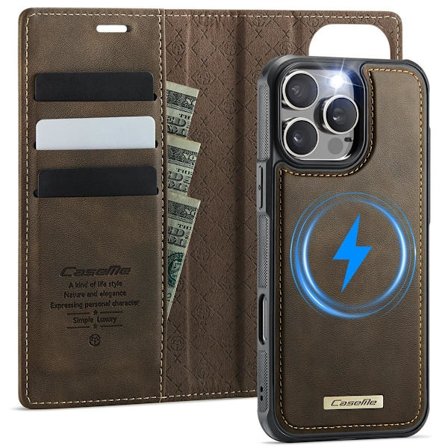 (Til Samsung Galaxy S24FE) Caseme 2 i 1 MagSafe aftageligt pungcover med 3 kortpladser og RFID-beskyttelse