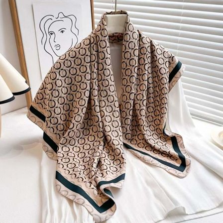 Strand sjal 90x90cm Siden sjal 6 6 6