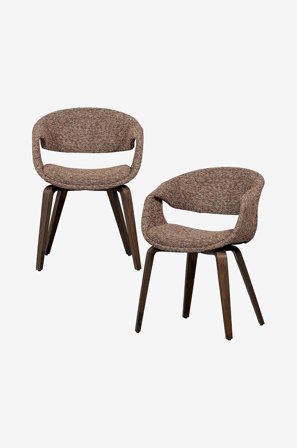 WOOOD - Yossi-ruokapöydän tuoli - 2 kpl:n sarja - Ruskea - Tuolit - - Homeroom