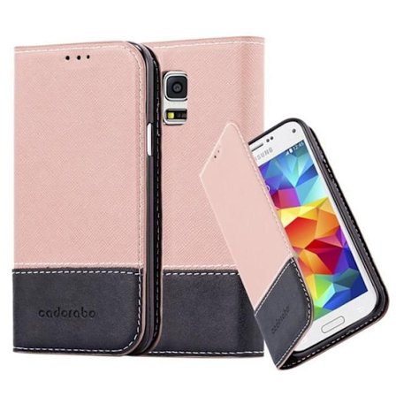 Skyddsfodral för Samsung Galaxy S5 MINI / S5 MINI DUOS i ROSE NER Fodral Täcker Skydd med magnetslut och ställfunktion