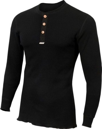 Aclima WarmWool Granddad Shirt Man Jet Black