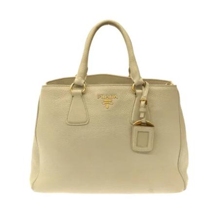 Prada Vintage, Pre-owned Leather totes Beige, Dames, Maat:ONE Size