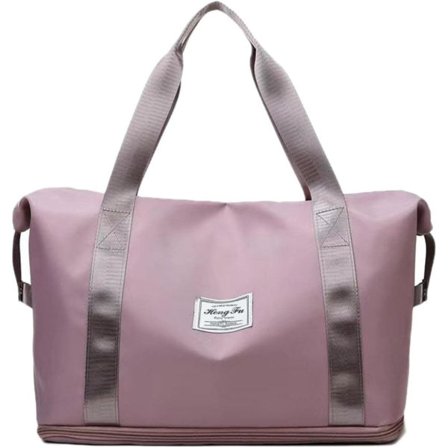 IC Reseväske for kvinner Utvidbar sportsbag Gym Bag Stor lettvekts skulderbag Weekender vanntett bag (vannmelon rød)