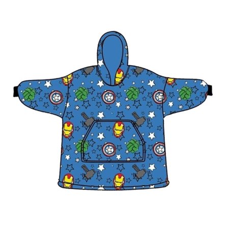 Avengers Fleecefilt Poncho - Mjuk och Bekväm Slippåttäckning