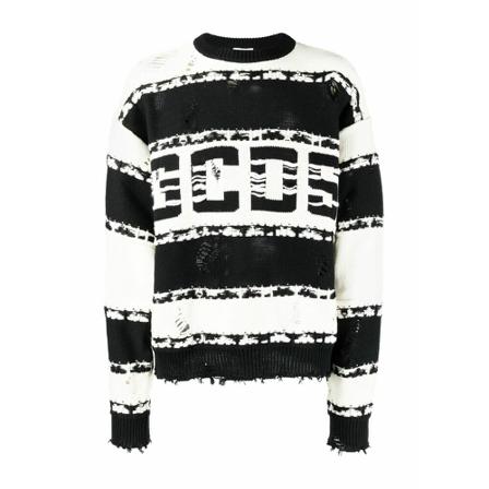 Gcds, Round-neck Knitwear Zwart, Heren, Maat:L