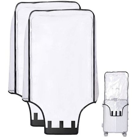 2 stk. Transparent PVC Kuffert Cover 28" Rejsekuffert