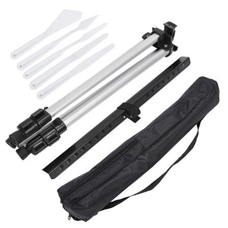 Justerbart Sølv Metall Staffeli Plastskrape Kombosett Sammenleggbart Kunst Tegnebrett Stativ