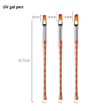 10 kpl Kierrekahvainen Kynsi Taideharja DIY Kukkamalli Kynsien Maalaus Piirustus Harja Kyn