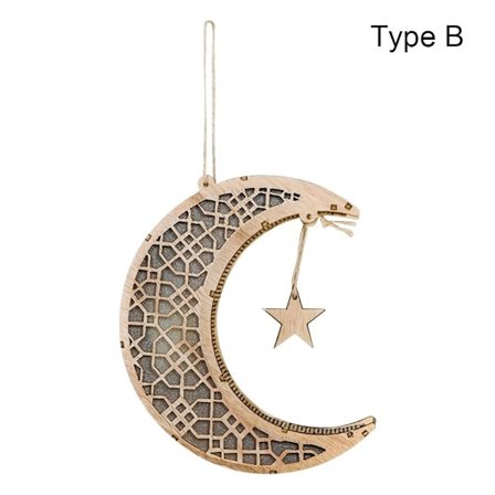 EID Mubarak Ljus Måneformad Nattlampa B B