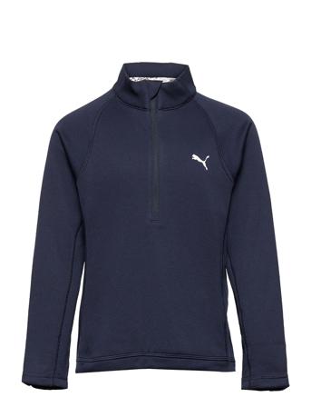 Girls 1/4 Zip Blue PUMA Golf