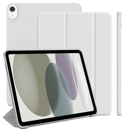 Etui til iPad (A16) 11 2025 11. generation /10. generation 10.9 2022 Tri-fold Stativ Flip Cover med Blød TPU Bagside Grå