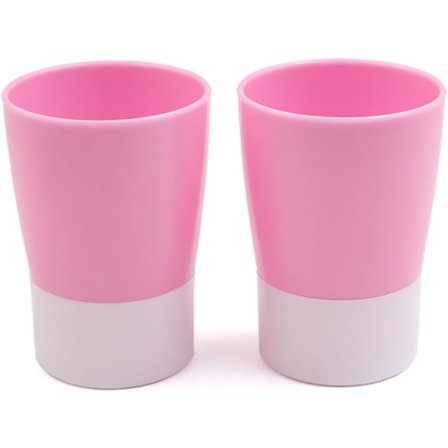 2 stk Rosa Plast Husholdnings Par Sett Tannbørsteholder Bad Tannkrus (Modell: 090 c64 f9d 2e3 7ae)