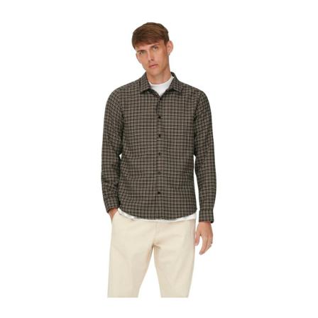 Only & Sons, Casual Shirts Bruin, Heren, Maat:S