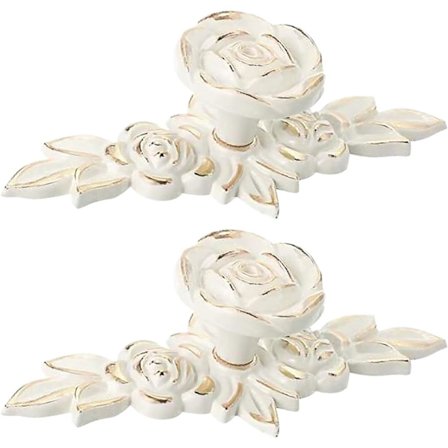 Pakke med skapknotter med bakplate, vintage sinklegeringshåndtak, skuffeknotter for skap, kommode, garderobe med monteringsskruer (gullkant)