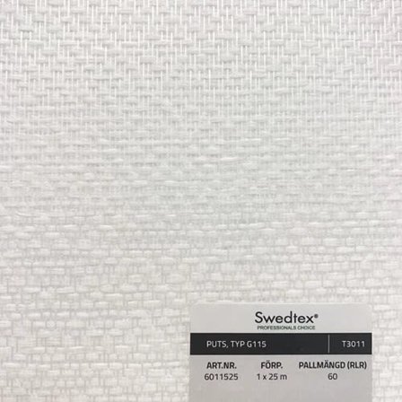 Swedtex G115 Glasfiberväv puts, 1x25 m, Färg & tapeter