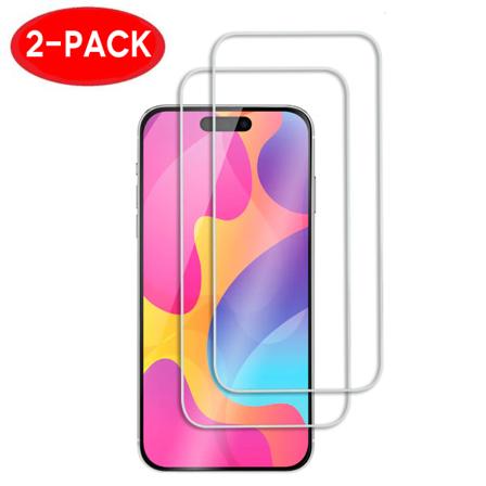 2-Pack - iPhone 15 Pro Max Skärmskydd i Härdat Glas