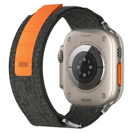 Apple Watch Ultra 2 Ultra 49mm / Series 9 8 7 45mm / 6 5 4 SE (2022) SE (2023) SE 44mm / 3 2 1 42mm Watchband Nylon Loop Strap - Svart