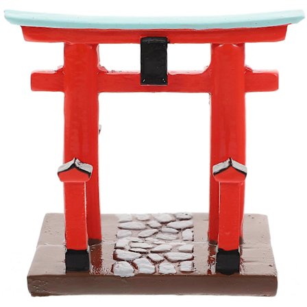 Miniatyr Harts Japansk Torii-port Docka Mini Hartsdekor Torii-port Minihusport