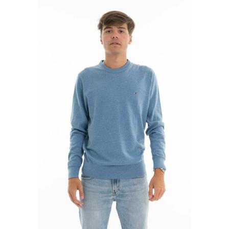 Tommy Hilfiger, Round-neck Knitwear Blauw, Heren, Maat:M