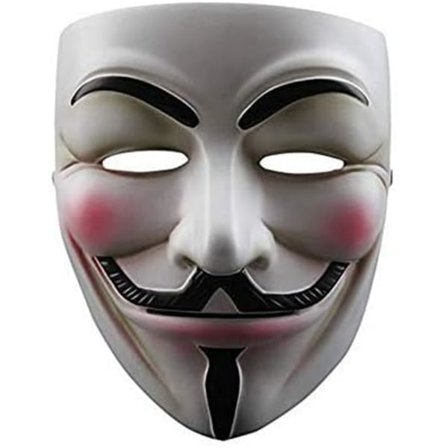 /Hc/V för Vendetta Guy Fawkes Mask Kvalitets Anonymous Mask Halloween Kostym Hackers Mask Cosplay Party Mask One Size
