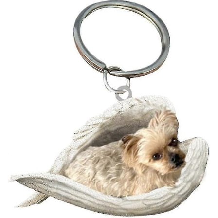 2 stk. Engel Sovende Hund Akryl Nøgleringe Vedhæng Hjem Dekoration Ornamenter Papirvarer Gave farve:Style 16