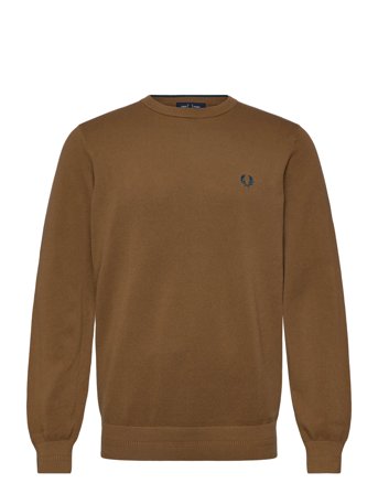 Fred Perry Pique Stitch Jumper - Brown - XL
