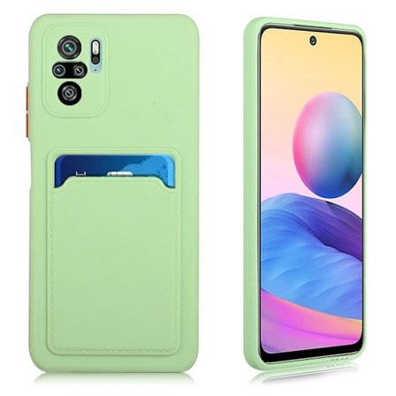 Xiaomi Redmi Note 10 / Xiaomi Redmi Note 10S skal med korthållare - Grön
