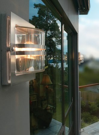 Bern 650 utelampe - rustfritt stål/klar