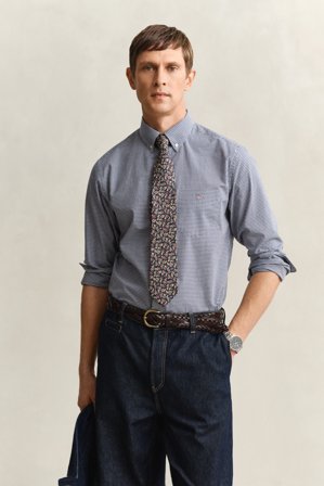 GANT Herren Gingham Classic Popeline Hemd (M) Blau