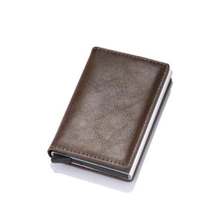 2022 Kredittkort Holder Lommebok Menn Kvinner RFID Aluminium Bankkort Holder Veske Vintage Skinn Lommebok med Pengeklips