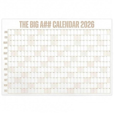 Den Stora A## Kalendern 2026 - Överdimensionerad Väggkalender med Penna & Klistermärken, 2026 Månadsplanerare för Hemmakontor, 84x109 cm