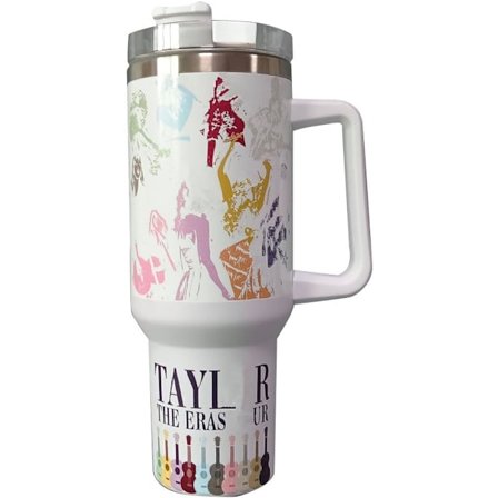 40oz Tumbler med Sugrör och Lock Kaffekopp med Handtag Resemugg Presenter till Musikälskare