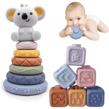 Baby Leksak 6 Månader, Staplingsleksaker, Baby Tandring, Baby Montessori Leksaker, Nesting Circle, Tidig Utbildning Leksaker, Christ