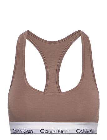 Unlined Bralette Lingerie Bras & Tops Soft Bras Tank Top Bras Brun Calvin Klein
